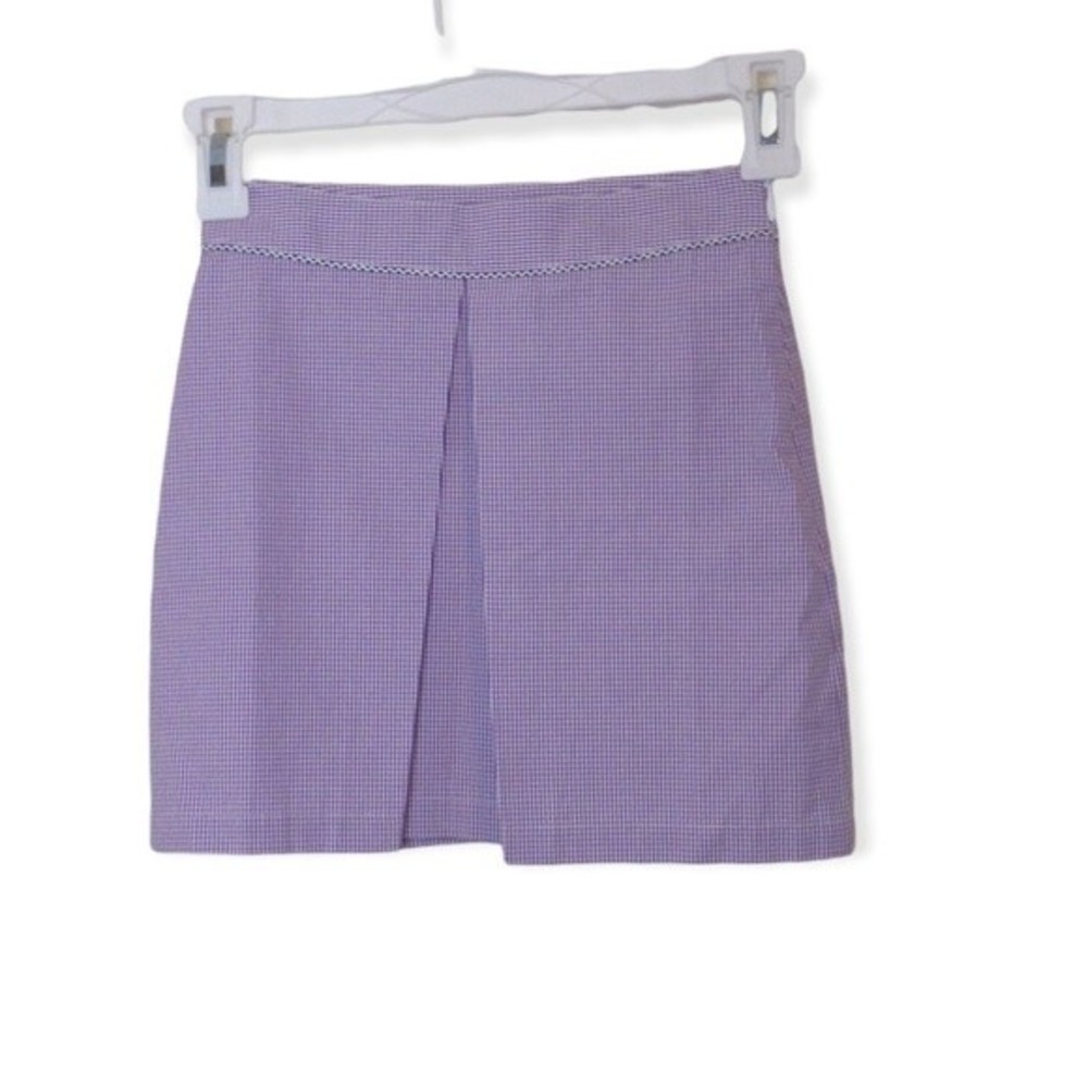 NWT Brooks Brothers Girls Size 5 Lilac Gingham Pleated Skirt Cotton